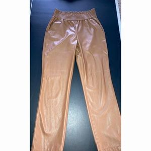 Joie Faux Leather Brown Pants
